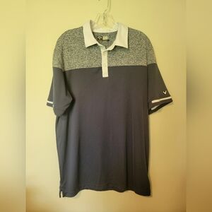 Callaway Opti-Dry Golf Polo Men's Size XL Navy and Gray